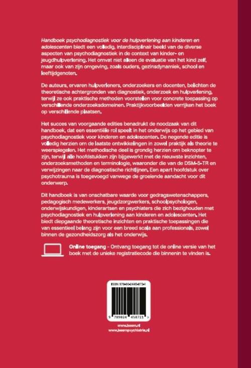 Handboek psychodiagnostiek voor de hulpverlening aan kinderen en adolescenten