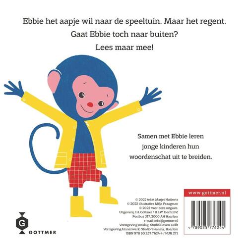 Ebbie onder de paraplu