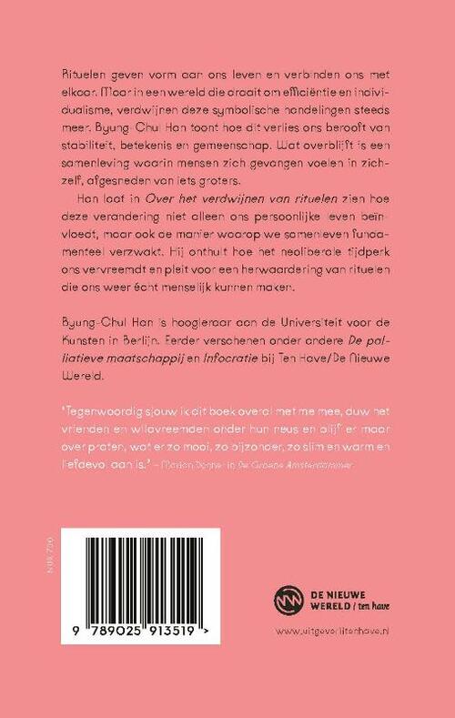 Over het verdwijnen van rituelen