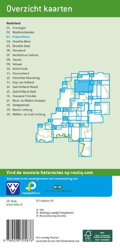 Falk VVV Fietskaart 03 Friese Meren