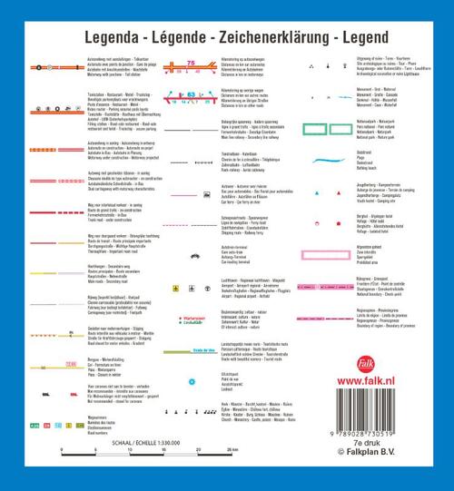 Falk Autokaart Benelux Routiq