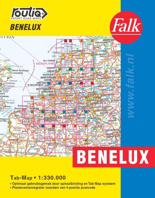 Falk Autokaart Benelux Routiq