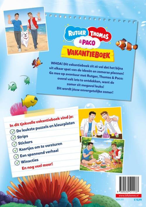 Het vakantieboek van Rutger, Thomas en Paco