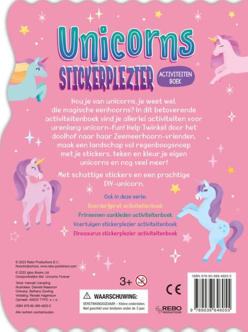Stickerplezier activiteitenboek Unicorns