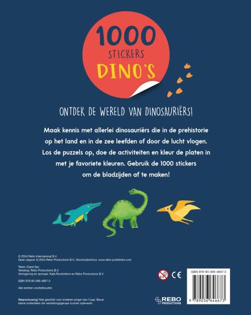 1000 Stickers Dino's