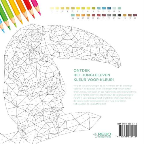 Wilde jungle - Kleuren op nummer