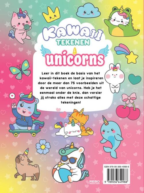 Kawaii tekenen unicorns & friends