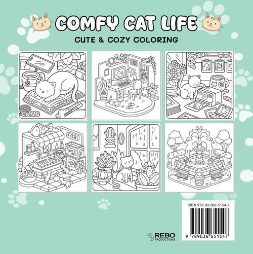 Comfy cat life - Coloring Book Cafe
