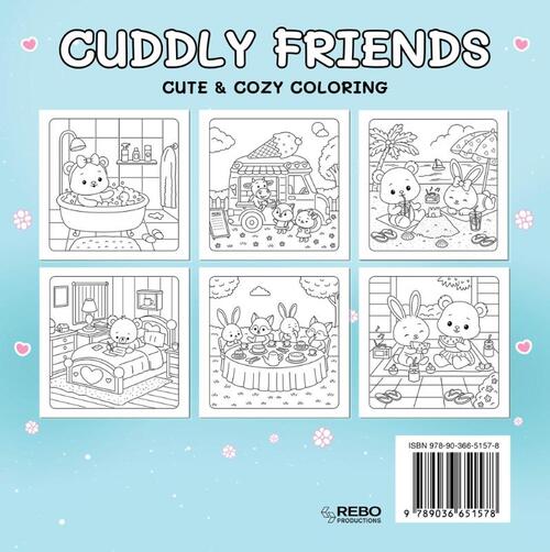 Cuddly friends - Coloring Book Cafe