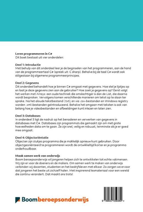 Leren programmeren in C#