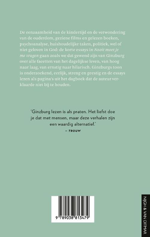 Nooit moet je me vragen