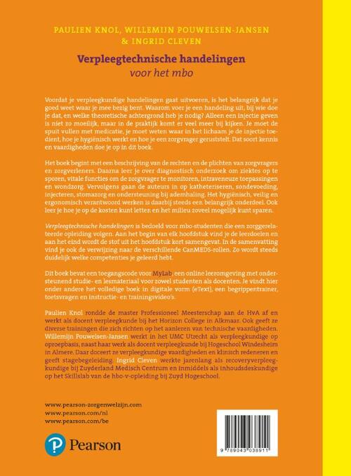 Verpleegtechnische handelingen voor het mbo met MyLab NL toegangscode