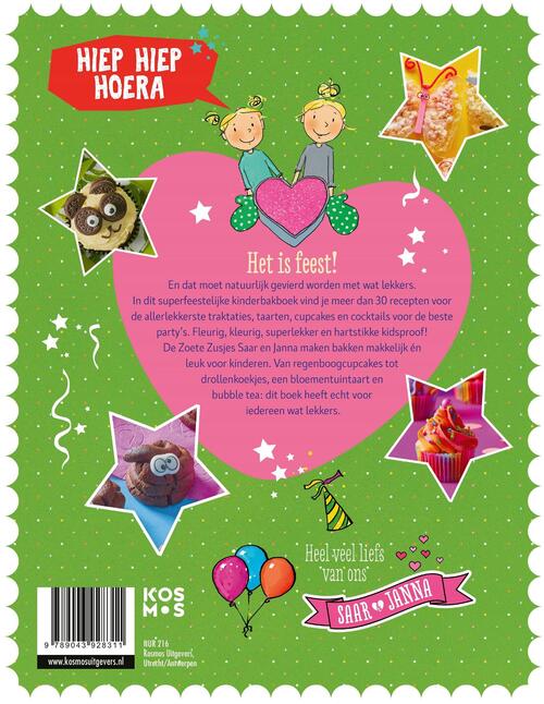 Feest met de Zoete Zusjes bakboek met meer dan 30 recepten