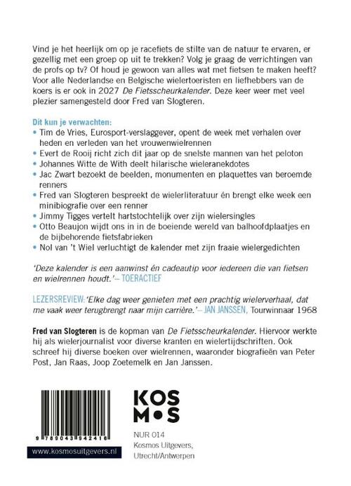 De Fietsscheurkalender 2027