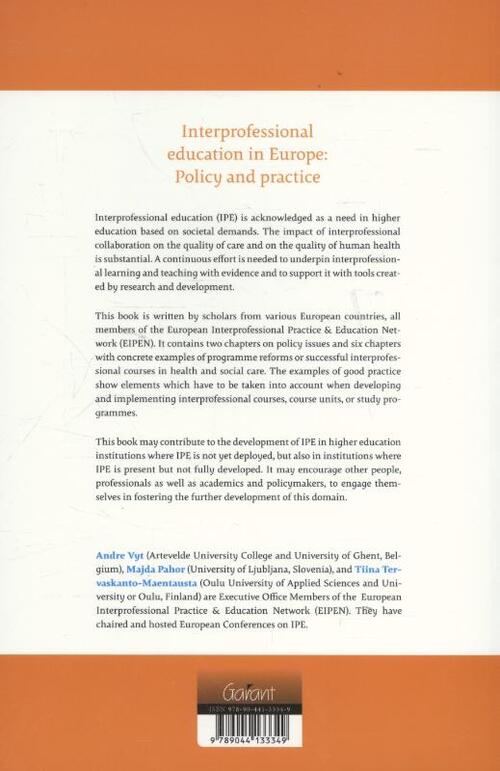 Interprofessional education in europe: policy and practice