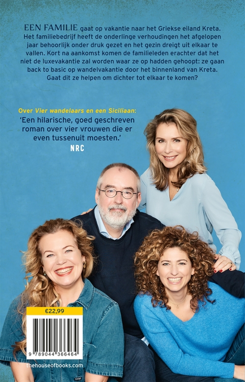 Een familie en een Griekse god