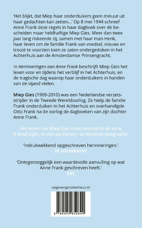 Herinneringen aan Anne Frank