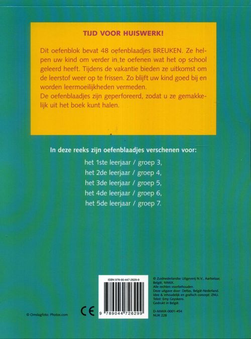 Tijd voor Huiswerk Oefenblaadjes- breuken 8-9 jaar