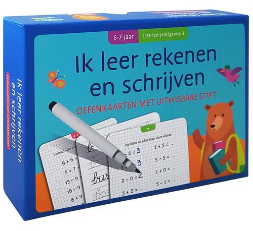 Oefenkaarten met uitwisbare stift - Ik leer rekenen en schrijven