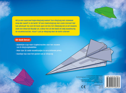 Papieren vliegtuigjes - stap voor stap