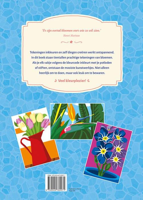Kleuren op nummer voor volwassenen Bloemen