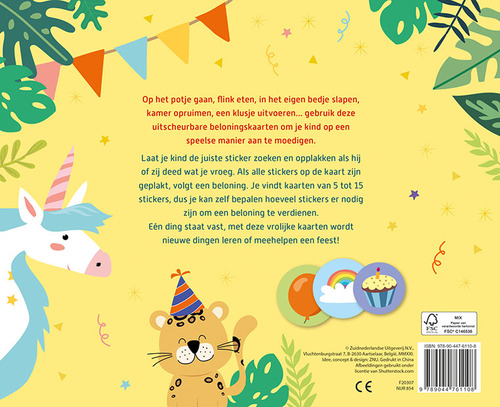 Vrolijke beloningskaarten met stickers