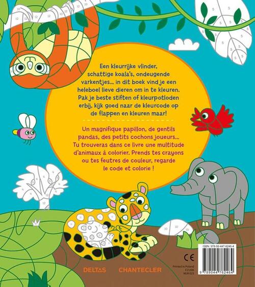 Kleuren op nummer - Lieve dieren / Les gentils animaux - Coloriages codés