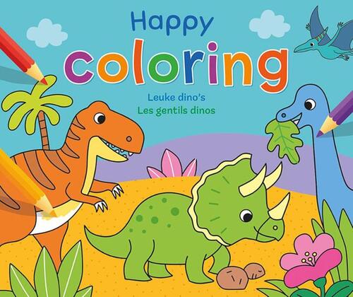 Happy Coloring - Leuke dino's / Happy Coloring - Les gentils dinos