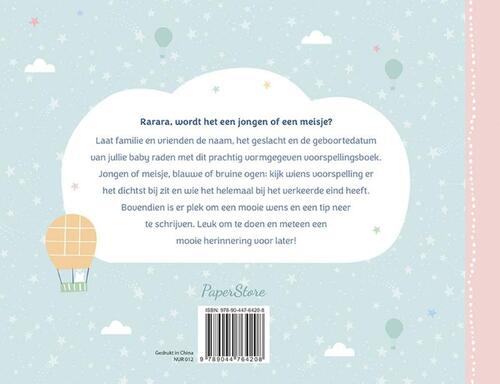 Welkom baby! Voorspellingsboek