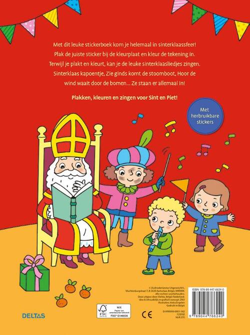 Kleur- en stickerboek Sinterklaasliedjes