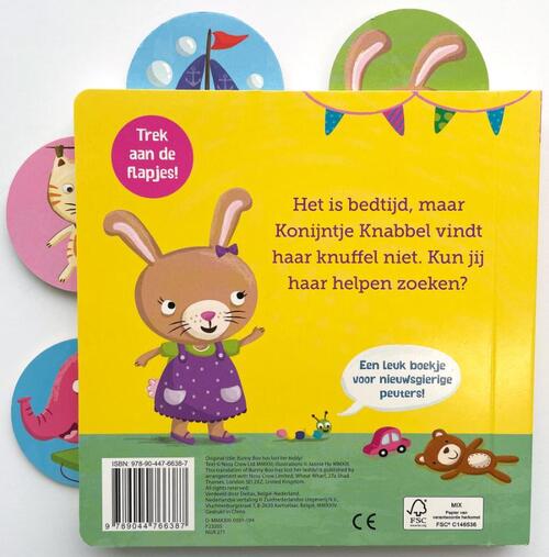 Konijntje Knabbel zoekt haar knuffel