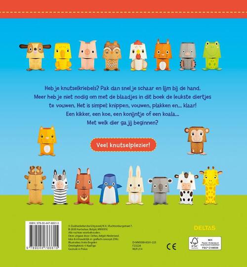 Vrolijke dieren knippen en vouwen