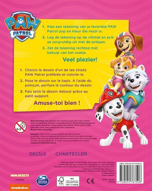 Paw Patrol prikblok (roze)