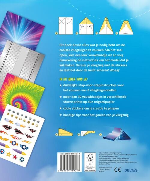 Papieren vliegtuigjes - stap voor stap