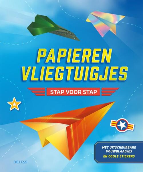 Papieren vliegtuigjes - stap voor stap
