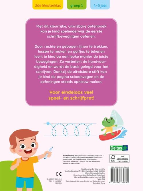 Oefenpret met uitwisbare stift - Allereerste schrijfoefeningen