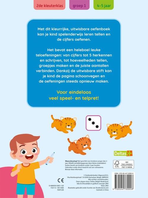 Oefenpret met uitwisbare stift - Allereerste teloefeningen