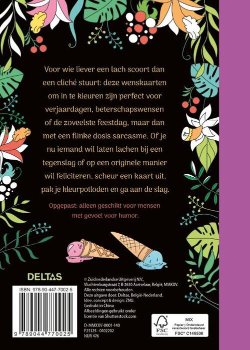 F*ck it - Wenskaarten om in te kleuren