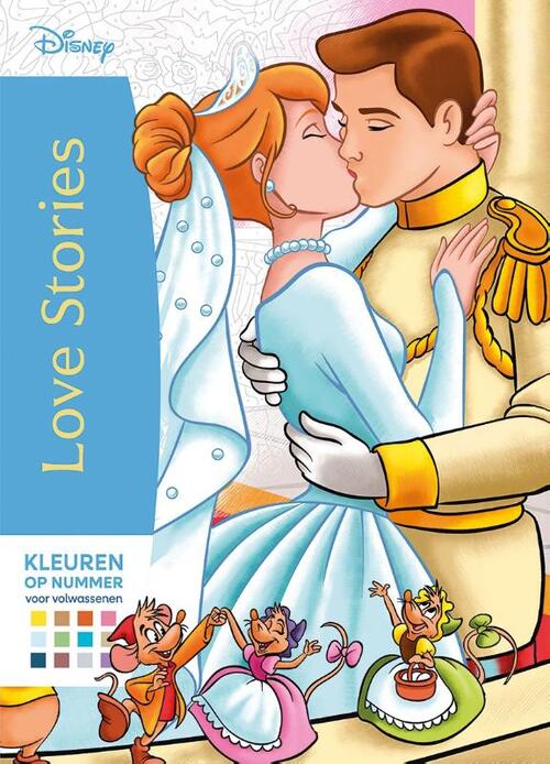 Disney Love stories Kleuren op nummer voor volwassenen