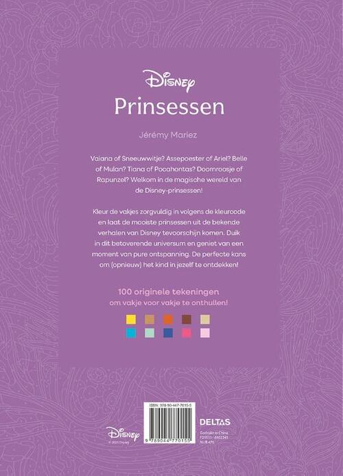 Disney Prinsessen kleuren op nummer voor volwassenen