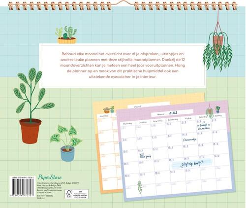 Maandplanner huisplanten