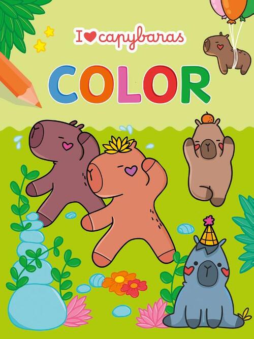 I love Capybaras Color kleurblok / I love capybaras Color bloc de coloriage