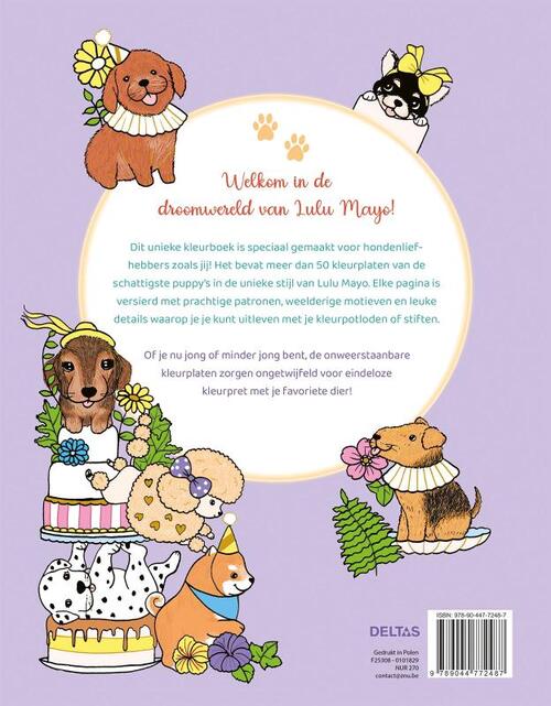 Schattige puppy's kleurboek
