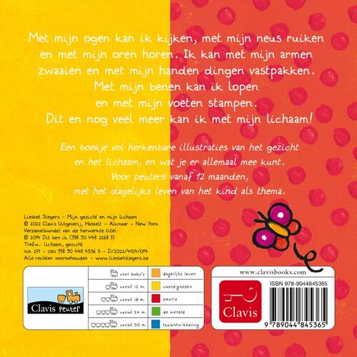 Mijn gezicht en mijn lichaam, Liesbet Slegers Kartonboekje 9789044845365 Bruna