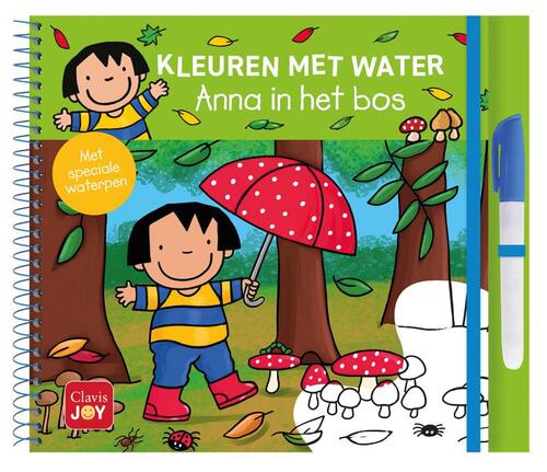 Kleuren met water. Anna in het bos