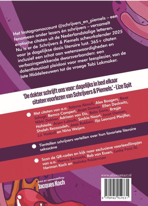 Schrijvers en piemels scheurkalender 2025