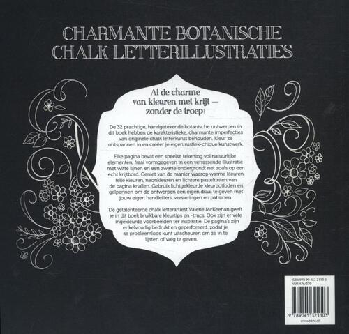 Chalk letteren Botanica kleurboek