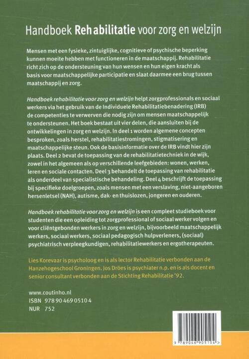 Handboek rehabilitatie voor zorg en welzijn