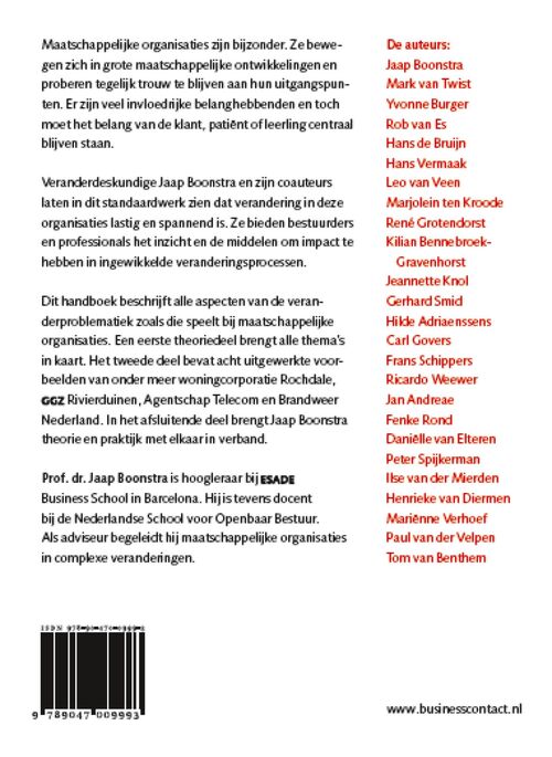 Veranderen van maatschappelijke organisaties