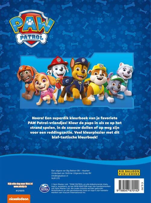 Superdik PAW Patrol kleurboek